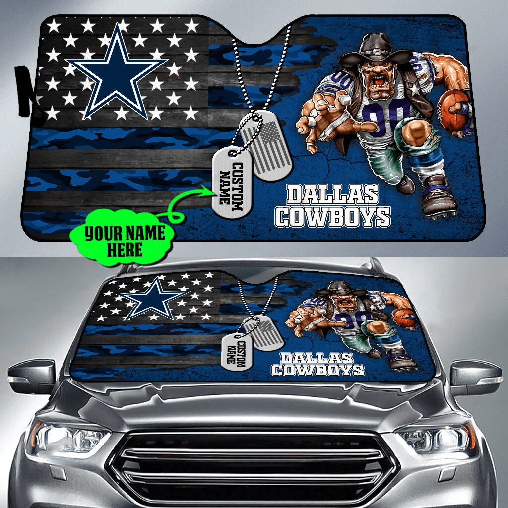 Dallas Cowboys Personalized Auto Sun Shade BG39