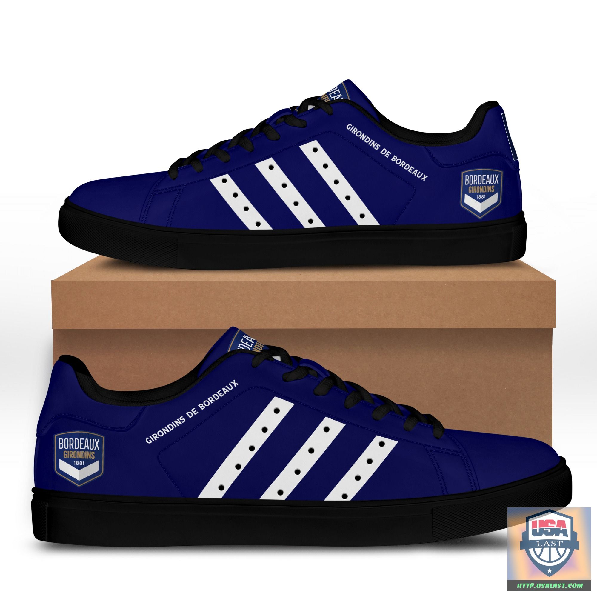 Chaussures basses Girondins de Bordeaux Bleues - Ligne blanche