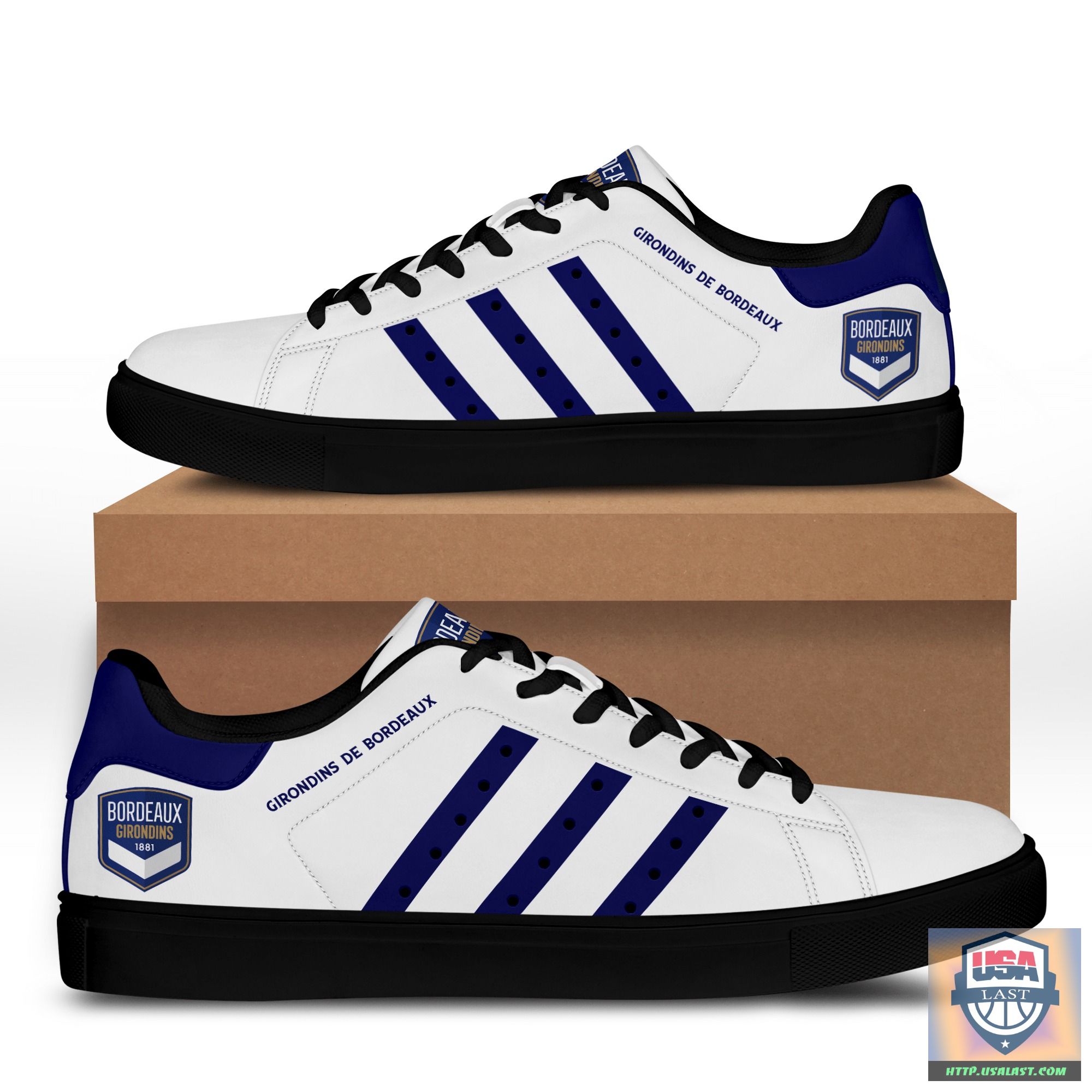 Chaussures basses blanches Girondins de Bordeaux Stake