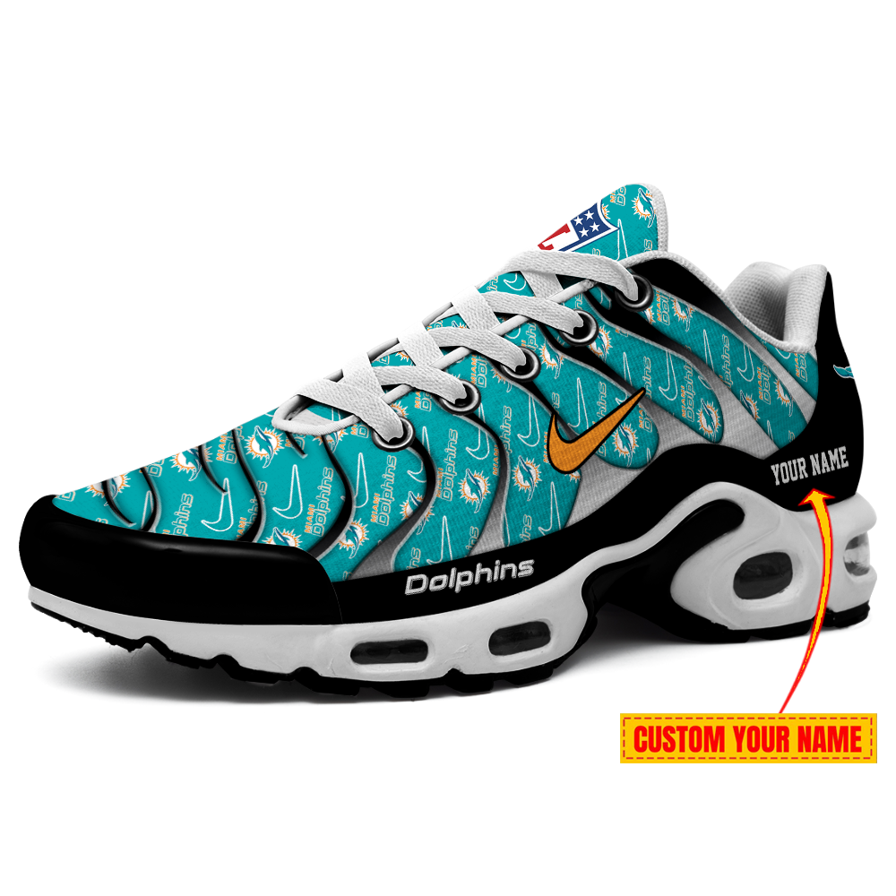 Miami Dolphins Personalized Air Cushion Sport Shoes-SP16112320ID02DS08