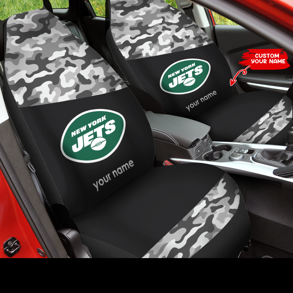 New York Jets Personalized Car Seat Covers BGCSC678