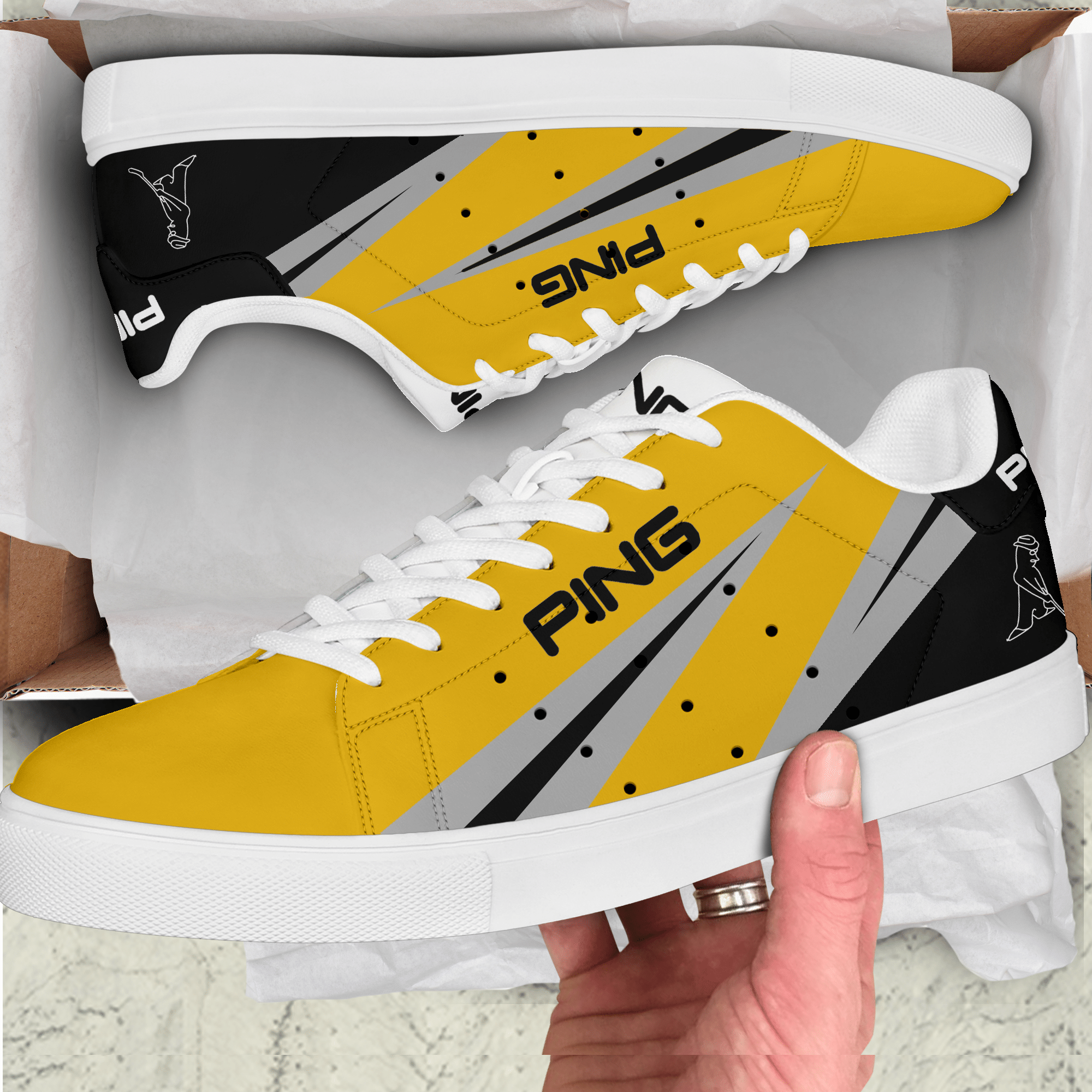 Chaussures basses PREMIUM PING GOLF Jaune